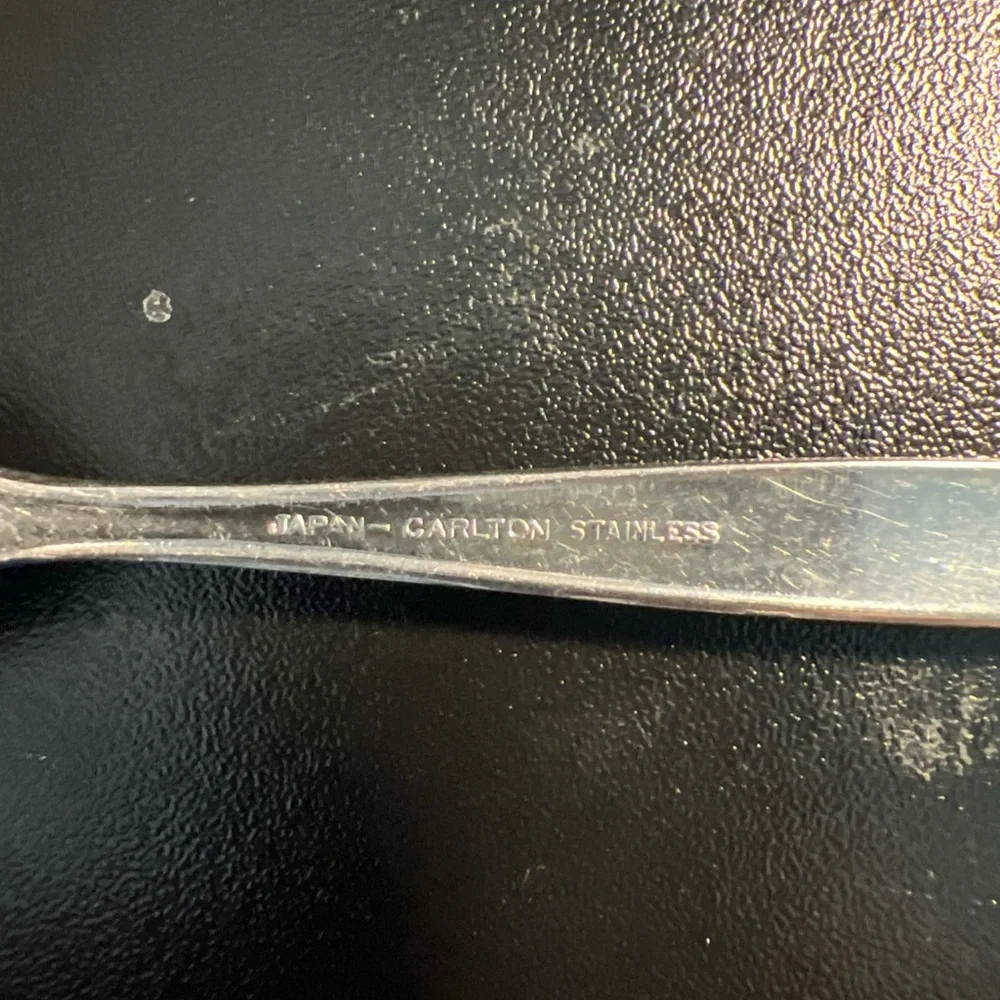 VINTAGE Carlton Stainless Flatware 3 salad forks‎ Woodcrest nice Japan